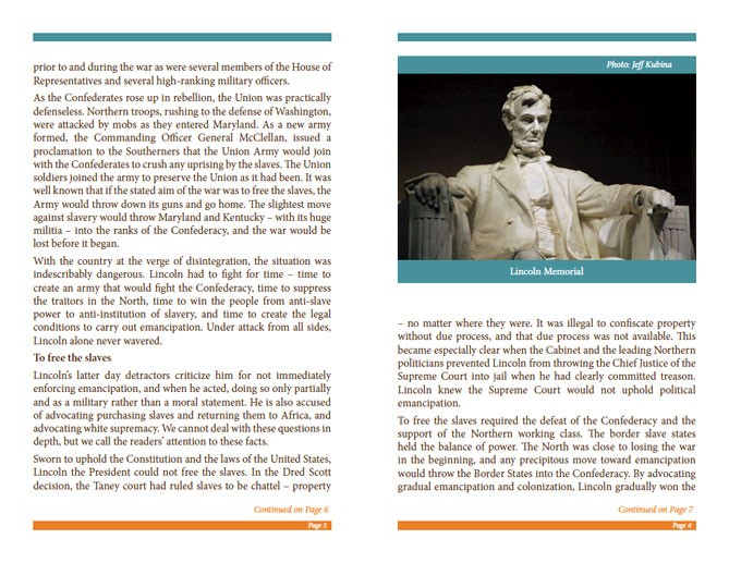 LRNA Abraham Lincoln Booklet - Pages 5 & 6