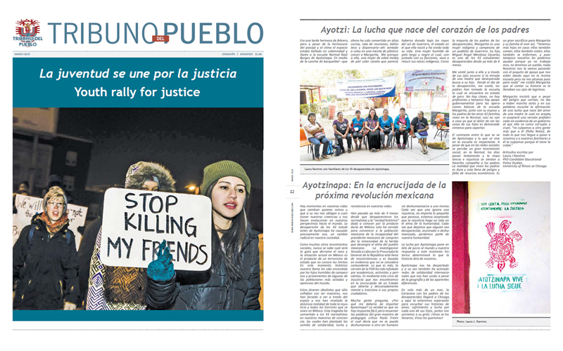 Tribuno Del Pueblo - March 2015 - Front & Back Cover