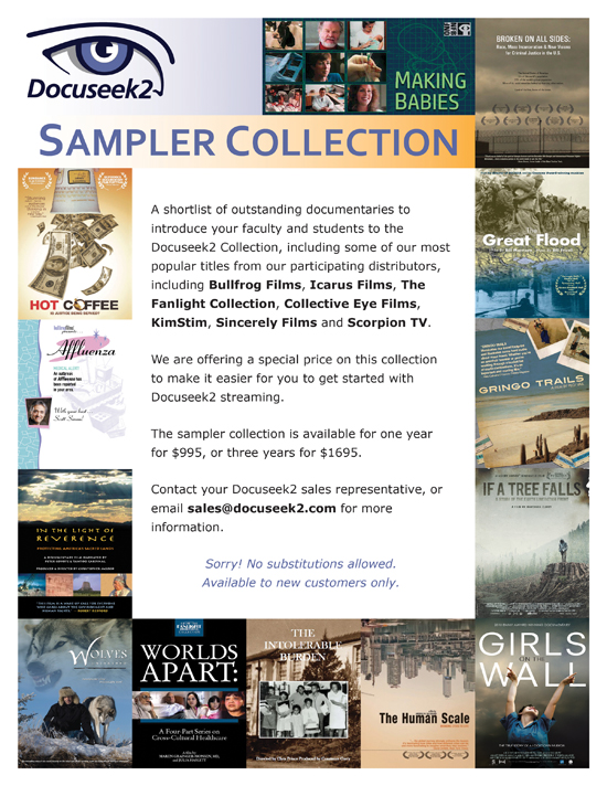 Docuseek2 Sampler Collection Flier