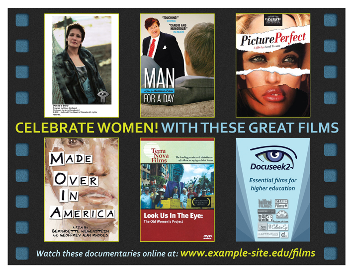 Docuseek2 Celebrate Women Films Flier