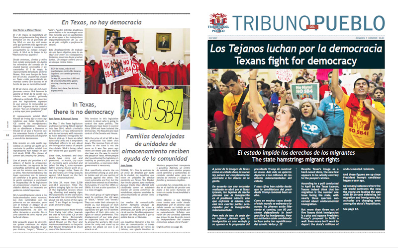 Tribuno Del Pueblo – July 2017 - Front & Back Cover