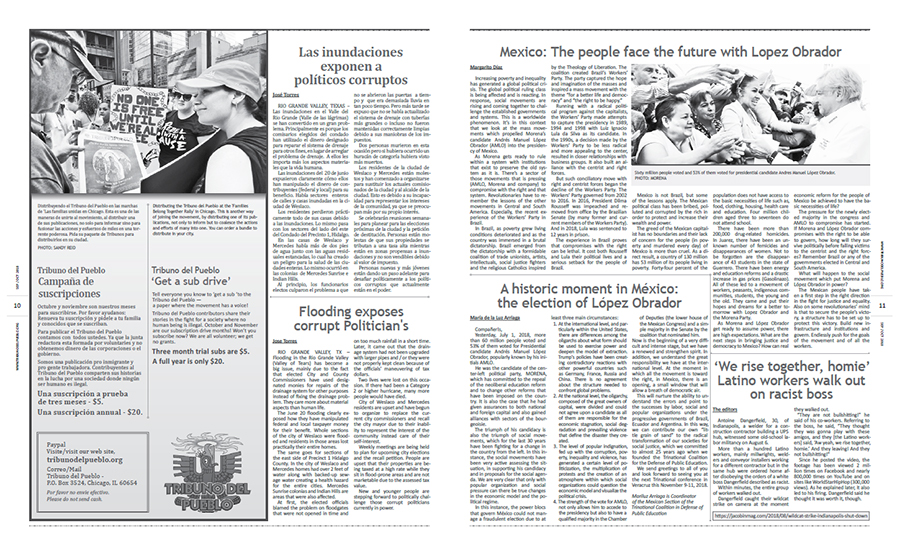 Tribuno Del Pueblo September October 2018 - pages 10 and 11