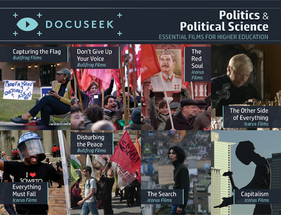 Docuseek Promotional Postcard for Political Science