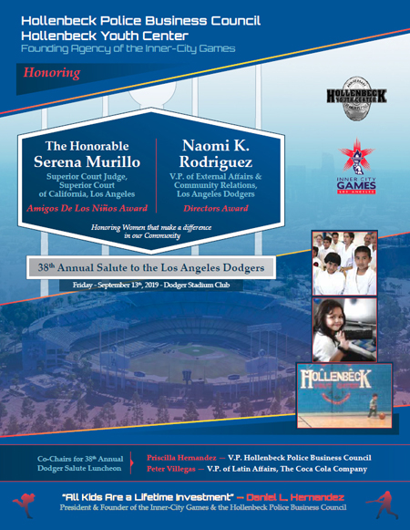 Hollenbeck Dodgers Book 2019 - front cover