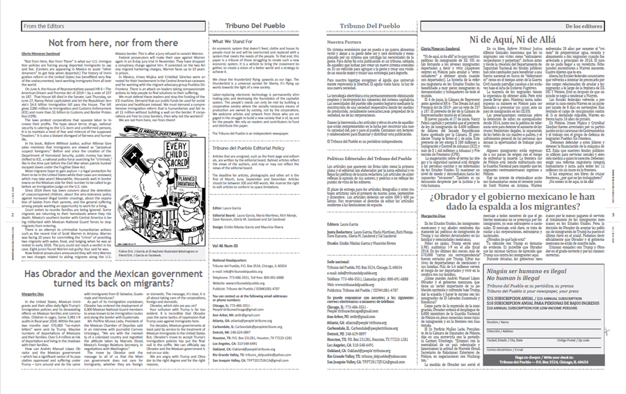 Tribuno Del Pueblo July August 2019 - pages 2 and 3